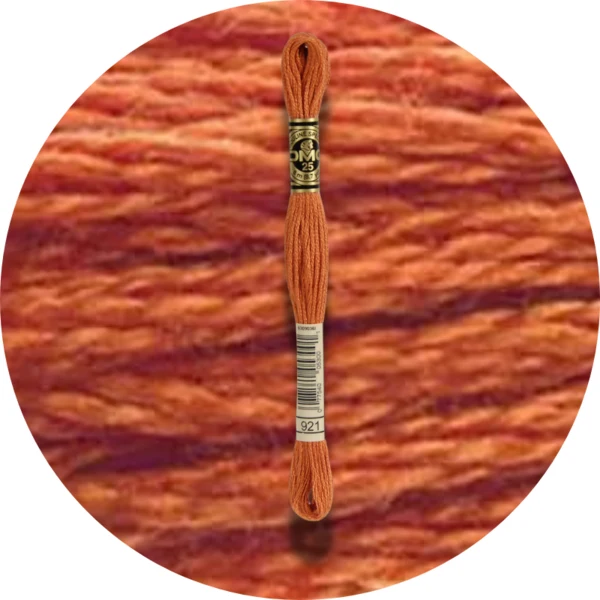 DMC Mouliné Spécial 25 Broderigarn, Ensfarvet, Røde/Gule/Orange nuancer